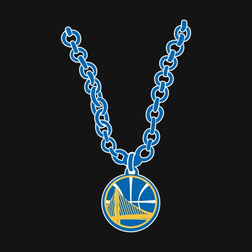 Golden State Warriors Necklace logo vinyl decal